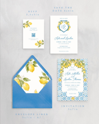Set di inviti di matrimonio Costiera Amalfitana
