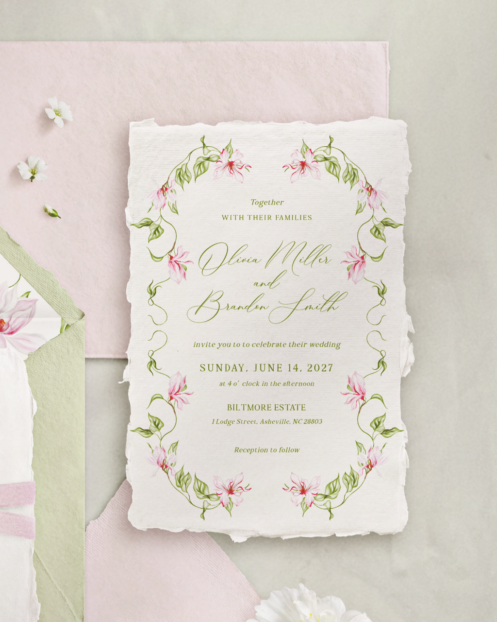 Set di inviti di matrimonio Magnolie