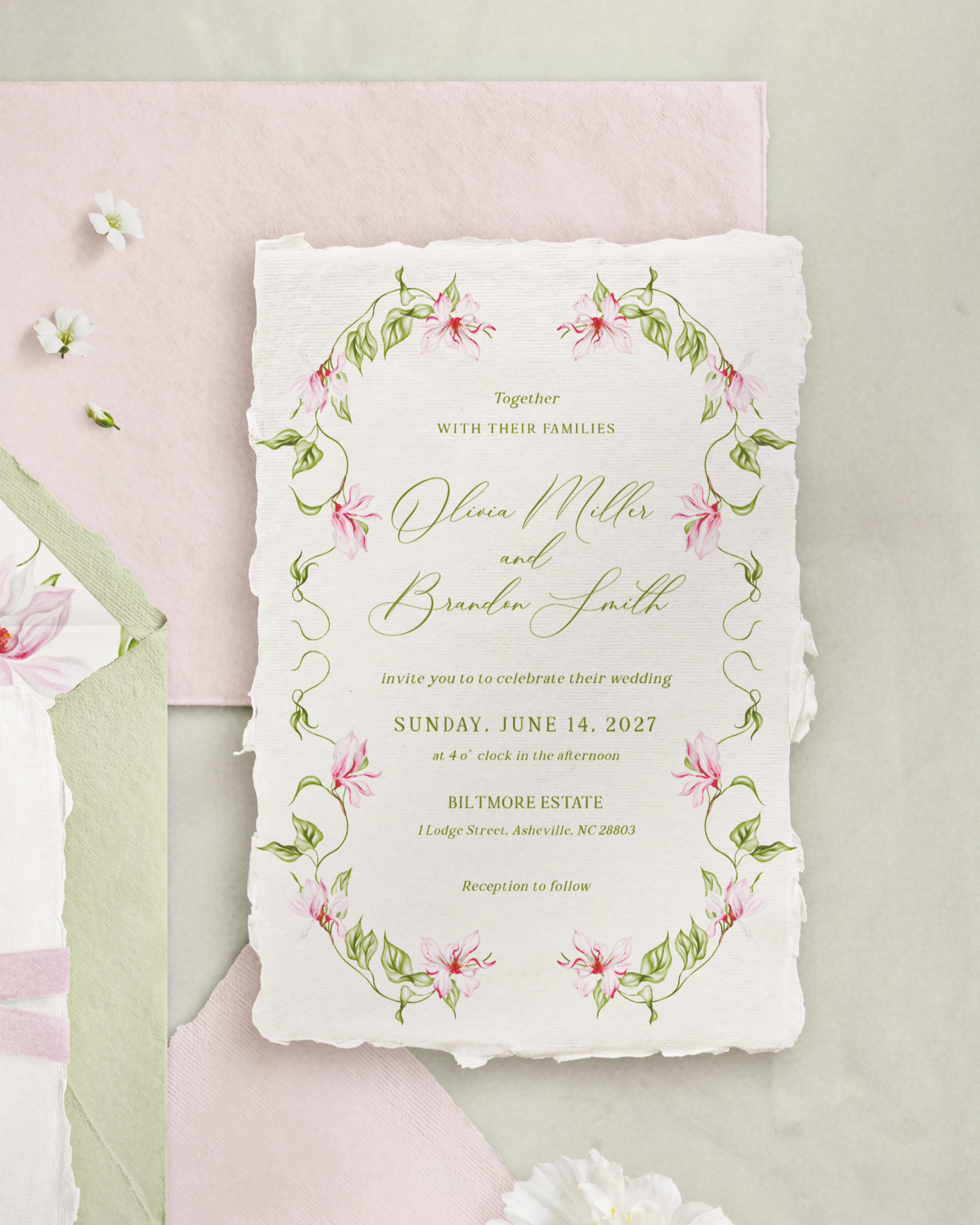 Set di inviti di matrimonio Magnolie